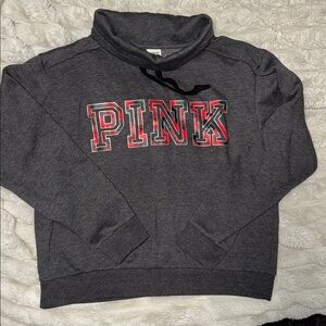 PINK Victoria's Secret Charcoal Cowl Neck Sweater
